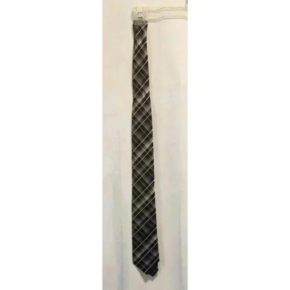 Croft & Barrow Men's Necktie, Black and White Plaid Gradient, Suit Tie 3"‎ x 60" - Picture 1 of 6